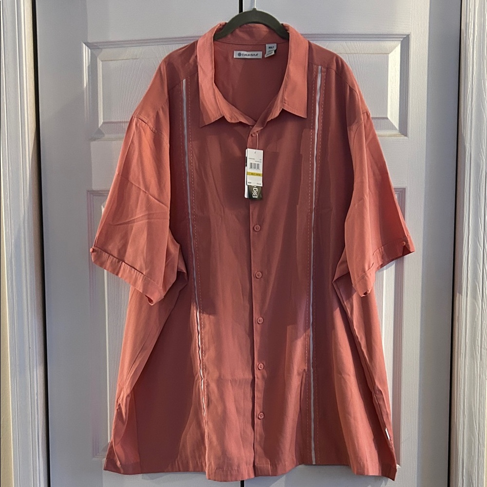 NWT Cubavera mauveglow button-down shirt